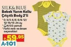 SİLK&BLUE BEBEK YARIM KOLLU ÇITÇITLI BODY